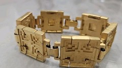 Museum Of Modern Art Moma Frank Lloyd Wright Bracelet 7” 22K Plated