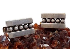 Allan Adler Signed Modernist Sterling Silver Vintage Cufflinks Mid-century MCM M