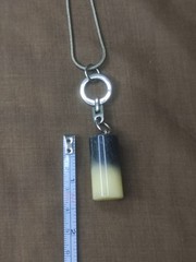 Onyx Pendant On Chain Exquisite Vintage Jewelry Natural Stone Handmade