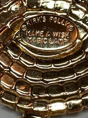 Kirks Folly MAKE A WISH MAGIC LAMP Brooch Rhinestone Charms Gold Tone 3.25″