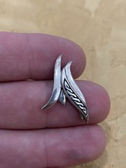 925 Sterling Silver Vintage Peter Stone Designer Signed Lily Silver Pendant