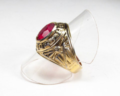 Vintage Vargas USA 18K GE Salesman Sample Display High School Class Ring Sz 8.75