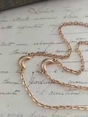 Vintage Gold Tone Moon Sun and Stars Necklace 42″