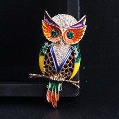 Personality Creative Cartoon Dripping Oil Owl Enamel Brooch Accessories