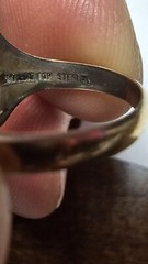 Vintage 19k Gold Sterling Jostens Ring With Gem