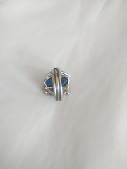 Vintage Silver.925 Ring with 2- Blue Stones. Very Good Condition