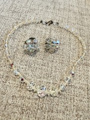 Vintage 1950 Aurora’s Borealis crystal jewelry set