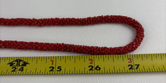 Antique Art Deco Flapper Necklace Seed Beed Tassel 1920’s 54″ Orange/Red Sautoir