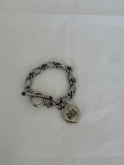 Vintage Juicy Couture Bracelet Starter Charm Silver Tone 6.5 Inch