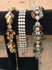 High End All Vintage Rhinestones Crystals Costume Jewelry Lot Signed