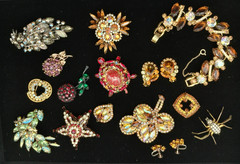 Vintage Rhinestone LOT Juliana Alice Caviness Warner Barclay 15 pcs