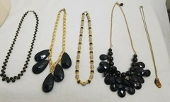 Vintage 21pc BLACK & GOLDTONE Jewelry Lot IOWA HAWKEYES GO HAWKS! MMLot 31