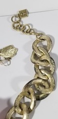 Anne Klein bontanical chunky floral necklace bracelet earring vintage set 1990s