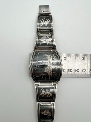 Vintage Sterling Silver & Enamel Bracelet From Siam 49.18 Grams