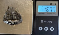 VTG Judith Jack Sterling Silver Marcasite New York Twin Towers Skyline Brooch