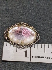 Vintage Sterling Silver Brooch 925 Jezlaine Open Rose Flowers Floral Pin ~1.33″