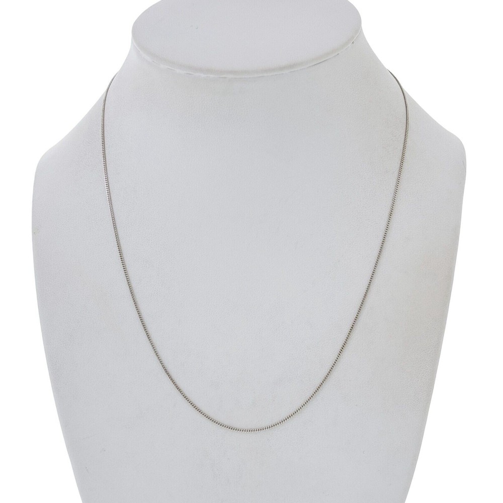 Vintage Sterling Silver 925 1.0mm Box Chain Necklace 17.75″