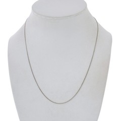 Vintage Sterling Silver 925 1.0mm Box Chain Necklace 17.75″