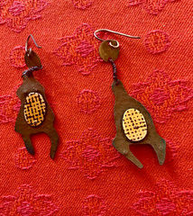Fun & Funky 80s,90s Pierced Earrings, Lot of 7 pairs, Assorted Materials & Sizes