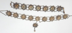 VTG 1940s Asian Silver Spiders on Spider Webs Necklace and Bracelet Set (CF110)