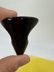 Vintage Ring Costume Statement Black Mod Avant Garde Size 7 Plastic Lucite