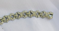 Vintage set of 2 stunning – 1920-1930’s Art Deco paste Open bow tennis bracelet