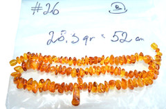 ✅54cm = 28gr RUSSIAN SOVIET BALTIC AMBER BEAD NECKLACE 琥珀 BRACELET STONE PENDANT