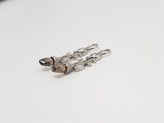 Loree Rodkin $11,500 2.30ct Champagne VS Diamond Platinum Earring Dangle JACKETS