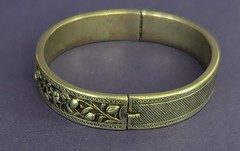 Rare Wang Hing Sterling Silver Bracelet Chinese Export Signed Butterfly Motif