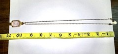 Avon Pink Camphor Glass Frosted Lights Pendant 70s Vintage Necklace Collectable