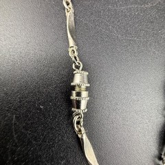 Vintage Fetish Necklace Animals Birds Silver Tone 32”