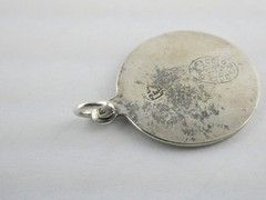 Mexican Sterling Silver Triple Mushroom Flower Pendant 925 3.1g 19mm Diameter