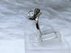 50’s 14K white Gold 1/2 carat Diamond Ring