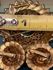 Vintage Sarah Coventry “Aquarius” (1970) Brooch & Earrings Set See Description