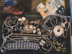 Huge Jewelry Lot Vintage to Modern All Wearable 100+ Pieces Avon, Monet, 925