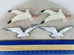 Vintage Estate Brooch Pin Lot 9 Mixed Materials Bird Rhinestone Enamel Plastic