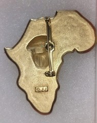 “JJ” Jonette Jewelry ‘Africa Egypt Face Continent’ Pin Brooch