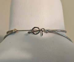 Vintage Multi Strand Silver Tone Snake Layered Statement Waterfall Necklace