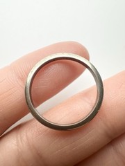 Vintage Wilco 18k White Gold Wedding Band Ring Size 5.5