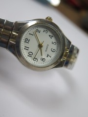 Wristwatch Watch Quartz WS21B PC21 White Face MZ Berger Japan Vintage NON runnin
