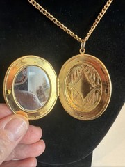 Vintage Cloisonne Butterfly Locket Necklace Watch Has Been Removed See Photos