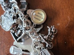 Vintage 925 Sterling Silver Loaded Charm Bracelet 104 Grams