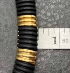 Vintage Francesco Romano Couture Mogul Choker Necklace Black Glass Pendant Clasp