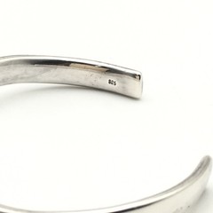 Vintage EMPORIO ARMANI Sterling Silver Curved Cuff Bracelet 5” Marked 925 28g#26