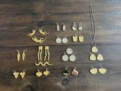 Vintage Laurel Burch Jewelry Lot Earrings Brooch Pin Pendant 1990s 1980s