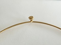 D’Anna Brutalist Statement Pendant Joan Rivers Torque Choker Necklace Gold Tone