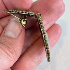 Vintage Heart Earrings Mixed Metal Gold Silver Tone Clip On Statement Elegante
