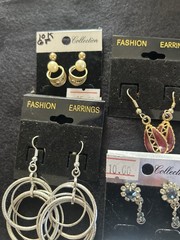 Lot Of 32 Assorted Pairs Mostly Vintage Earrings For Pierced Ears