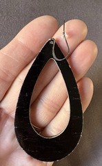 3 Pair Dangle Pierced Earrings Black Beads On Silver Tone, Black, & Multi Color