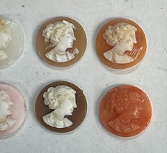 8 loose cameos out of estate! Various colors beautiful collection!